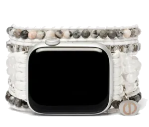 Bracelet pour Apple Watch en Labradorite Blanche Pour Protection