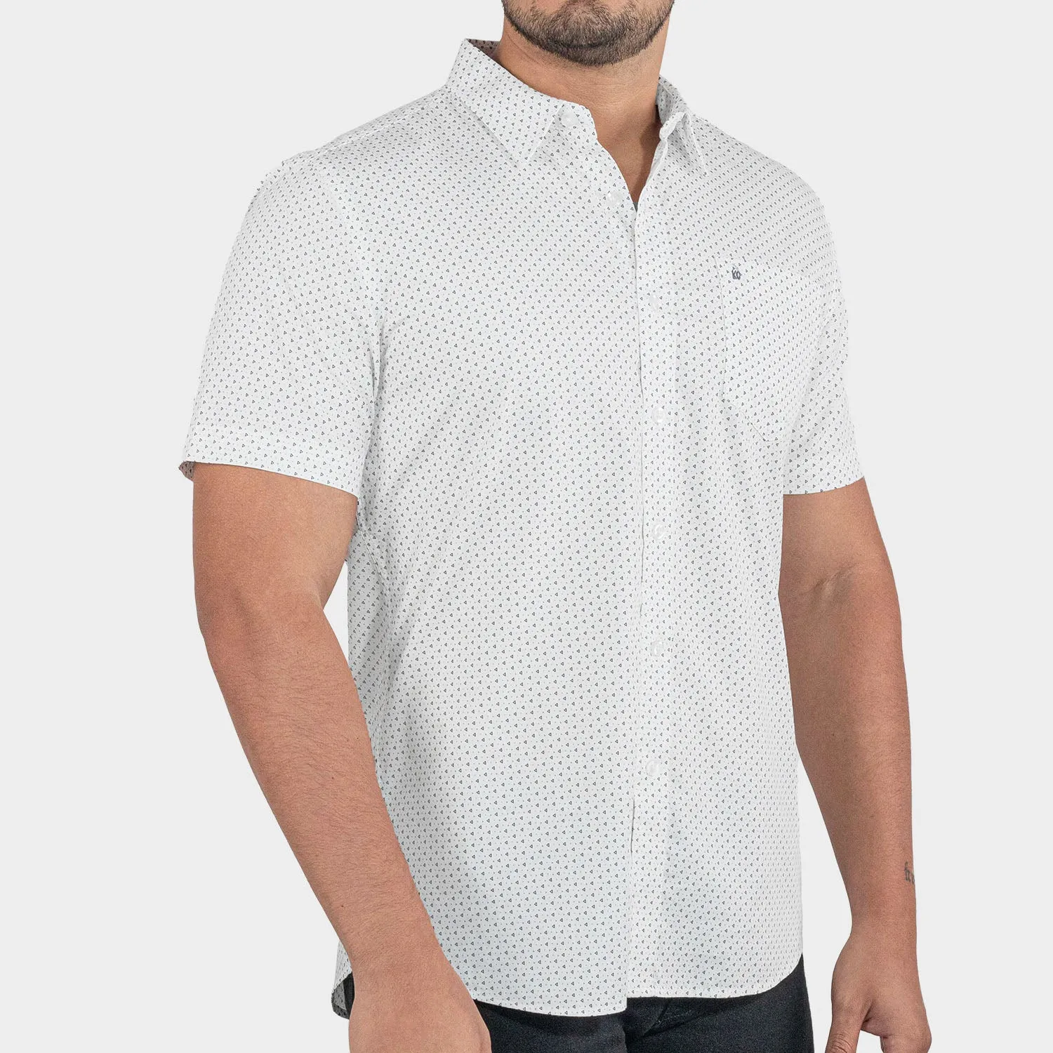 Camisa De Vestir Manga Larga Sin Bolsillo Para Hombre