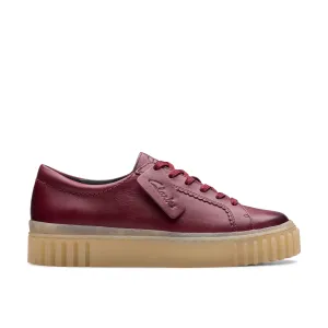 CLARKS | ZAPATOS CASUAL MUJER | MAYHILL WALK BURGUNDY LEATHER | ROJO