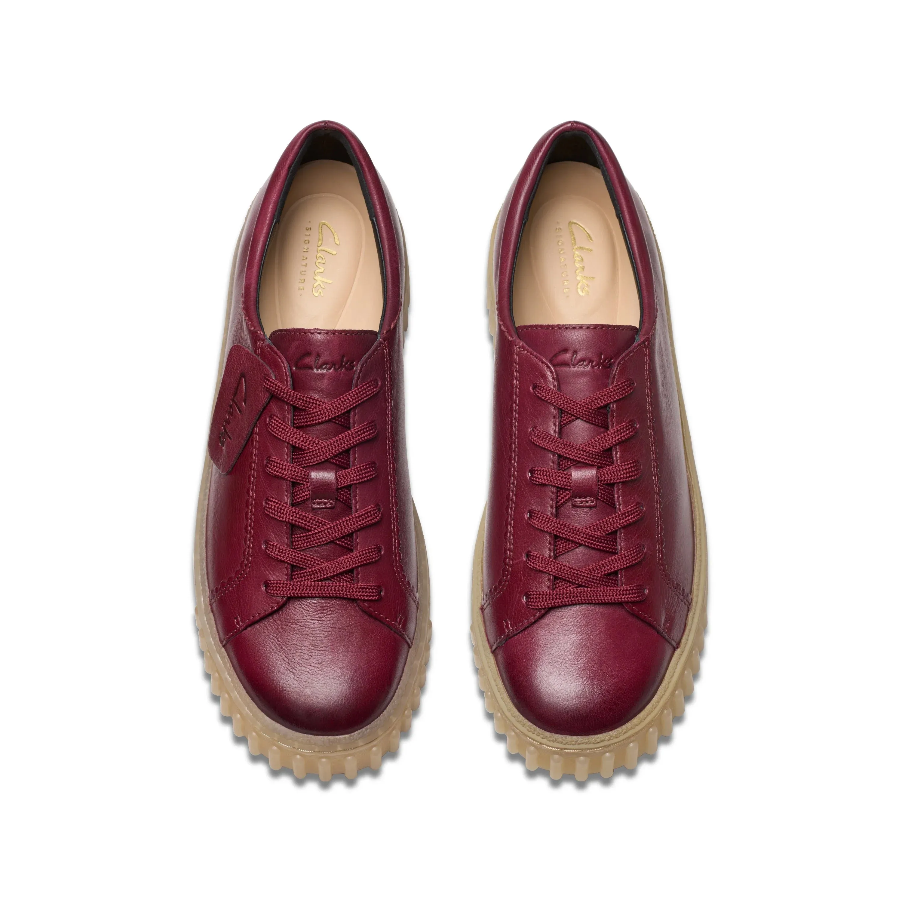 CLARKS | ZAPATOS CASUAL MUJER | MAYHILL WALK BURGUNDY LEATHER | ROJO