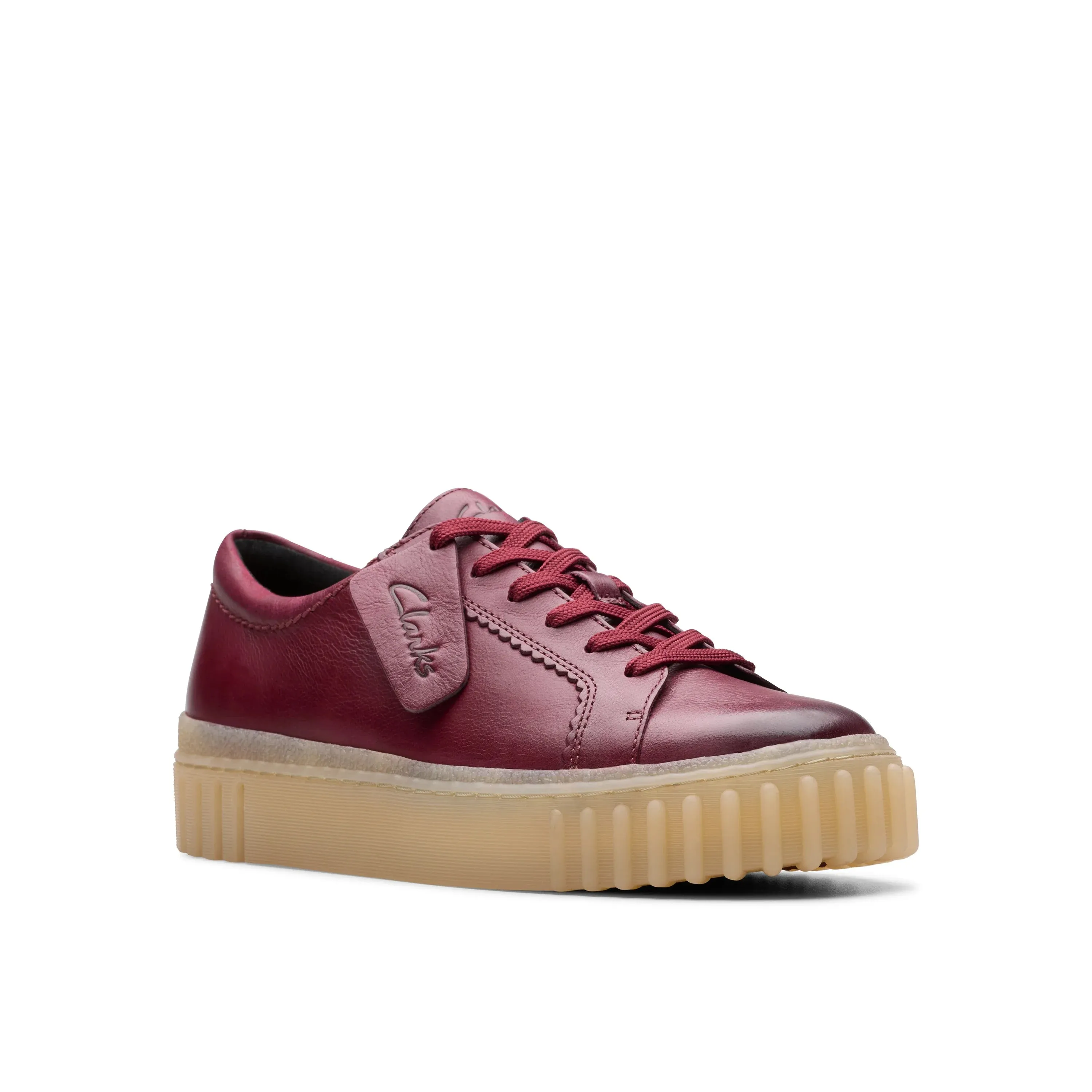 CLARKS | ZAPATOS CASUAL MUJER | MAYHILL WALK BURGUNDY LEATHER | ROJO