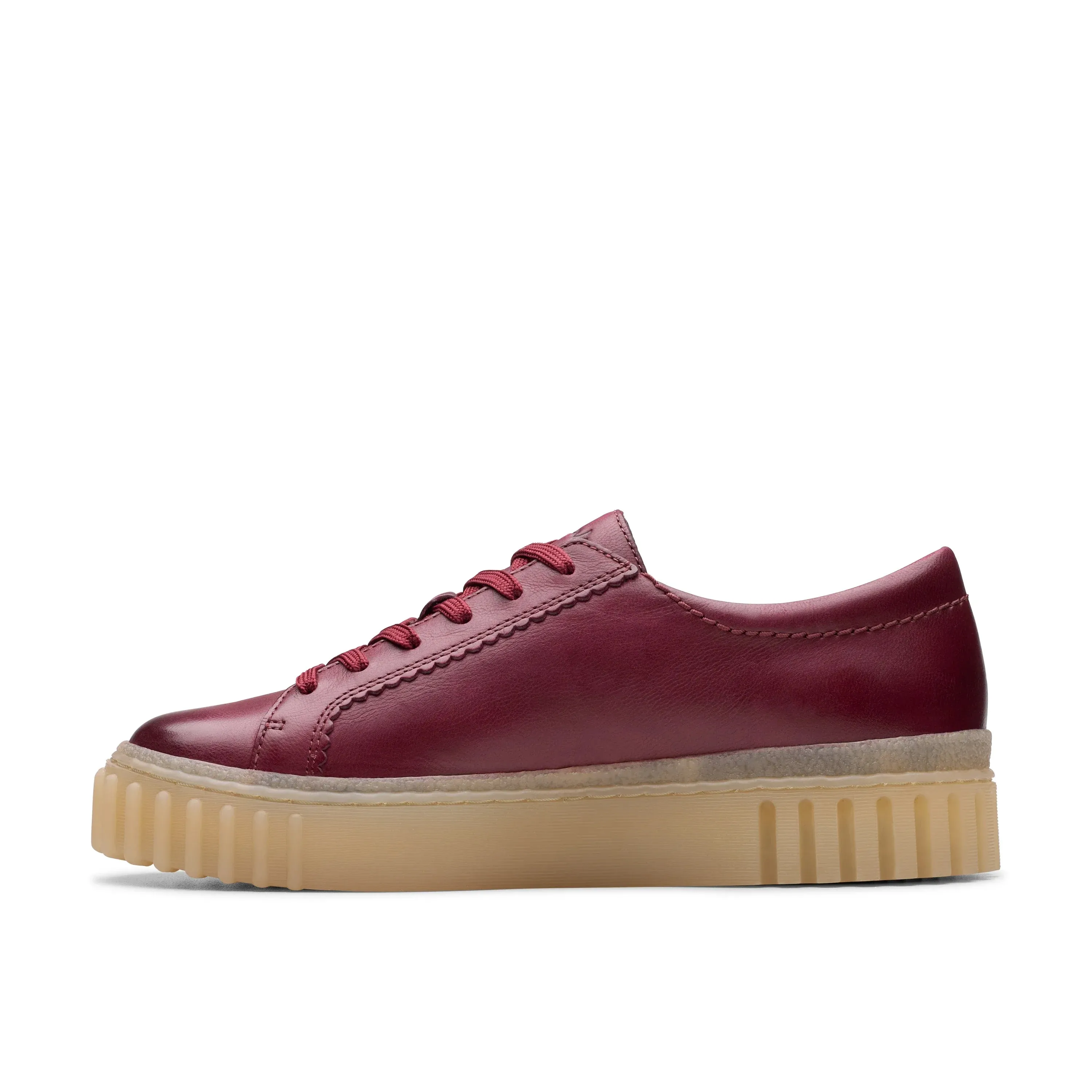 CLARKS | ZAPATOS CASUAL MUJER | MAYHILL WALK BURGUNDY LEATHER | ROJO