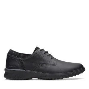 CLARKS | ZAPATOS DERBY HOMBRE | DONAWAY PLAIN BLACK LEATHER | NEGRO