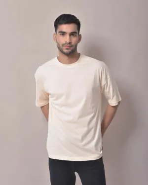 Dropshoulder Tee - Cream