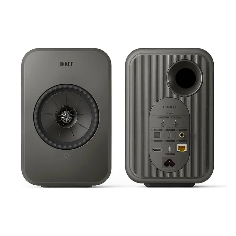 KEF LSX II LT | Haut-parleurs HiFi Sans fil - Compacte et versatile - Gris Graphite - Paire