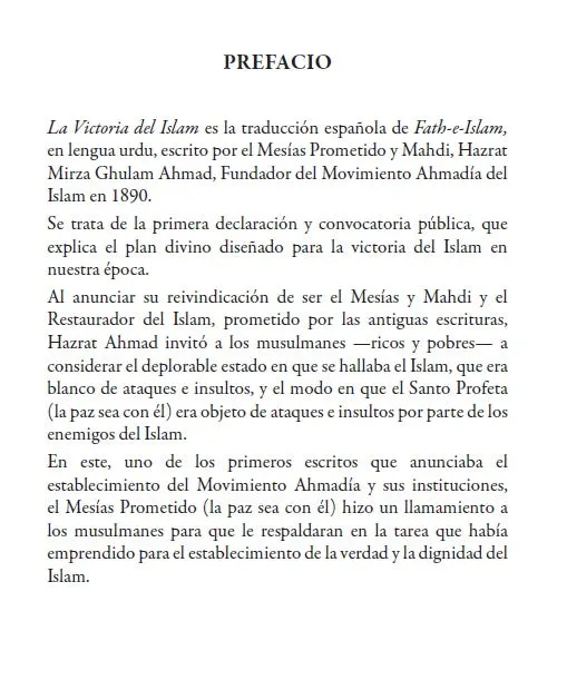 La Victoria Del Islam