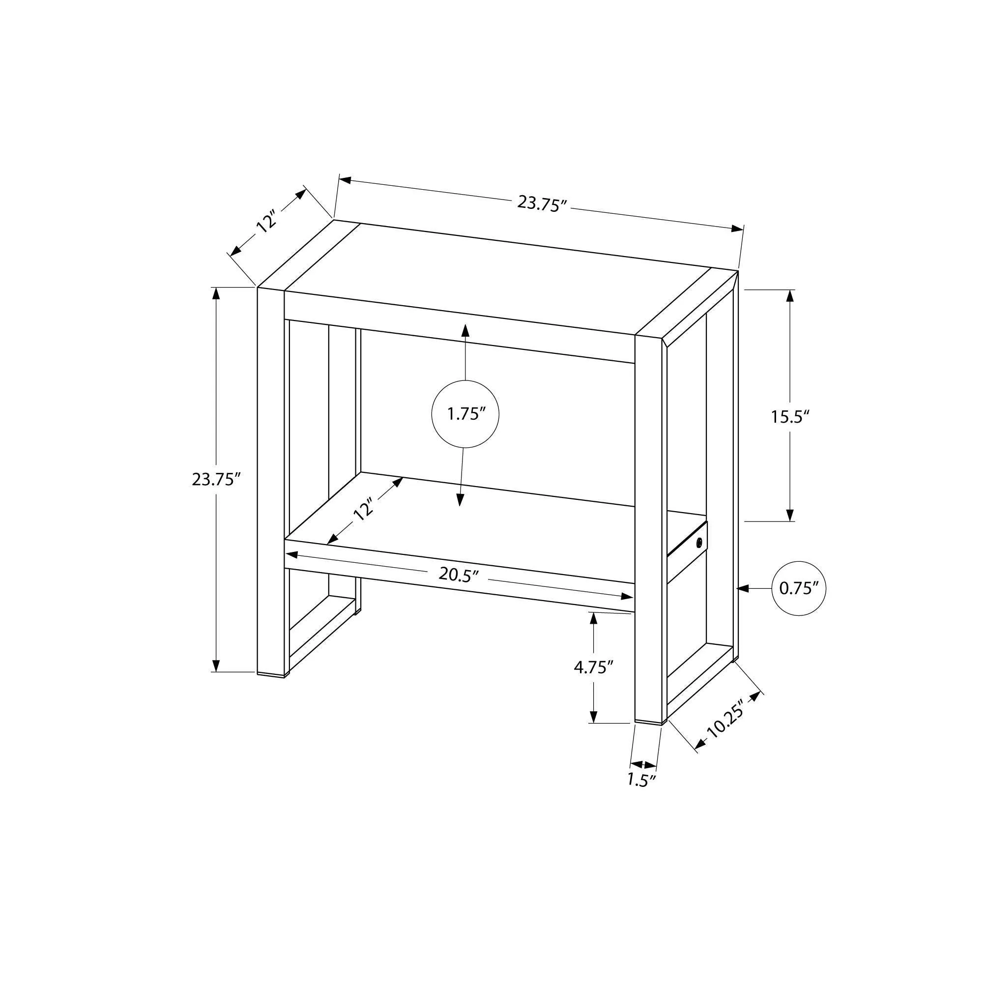 Monarch Table d'appoint I 2857