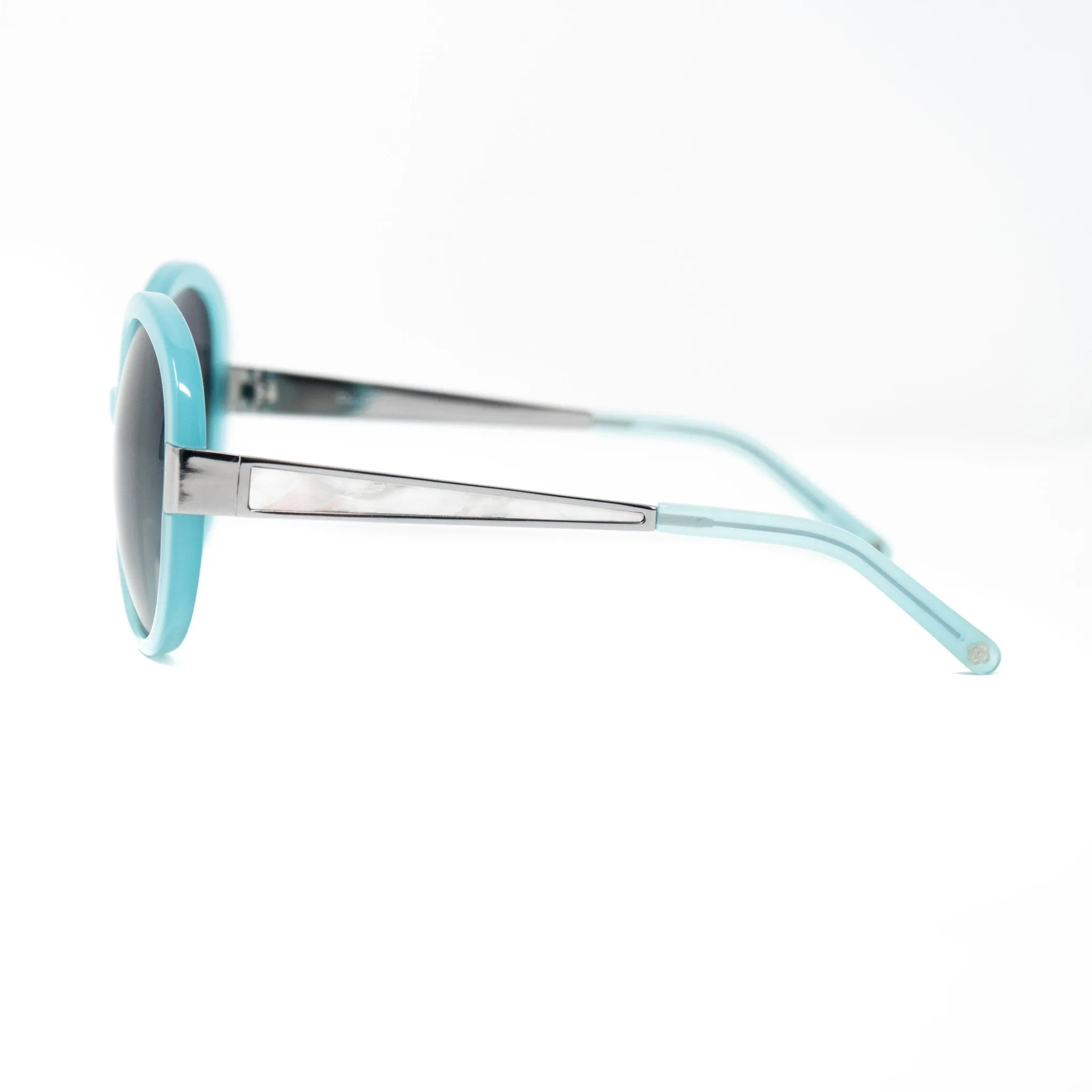 Oscar De La Renta Sunglasses Oversized Aqua and Grey