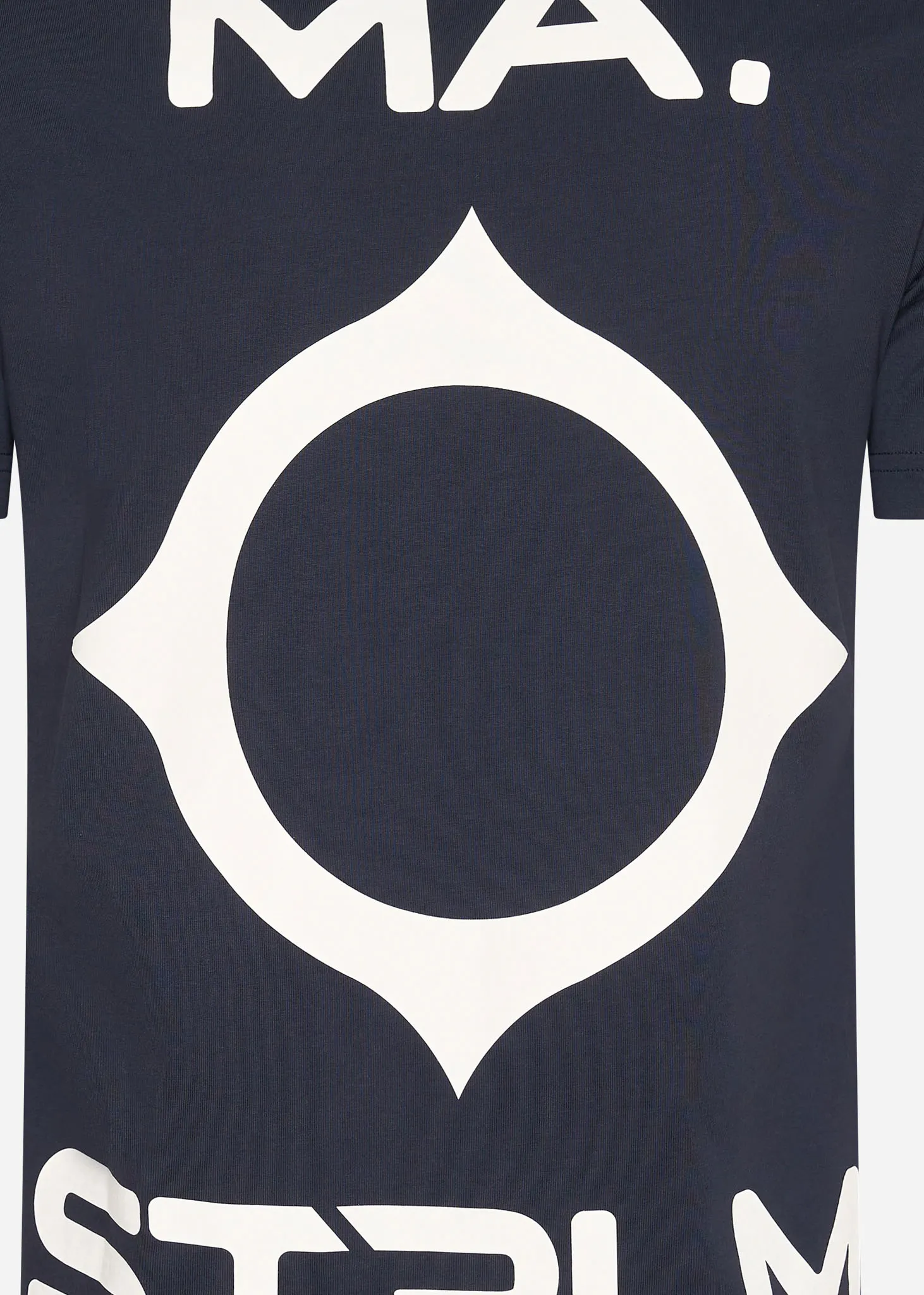 Oversized back logo print tee - ink navy