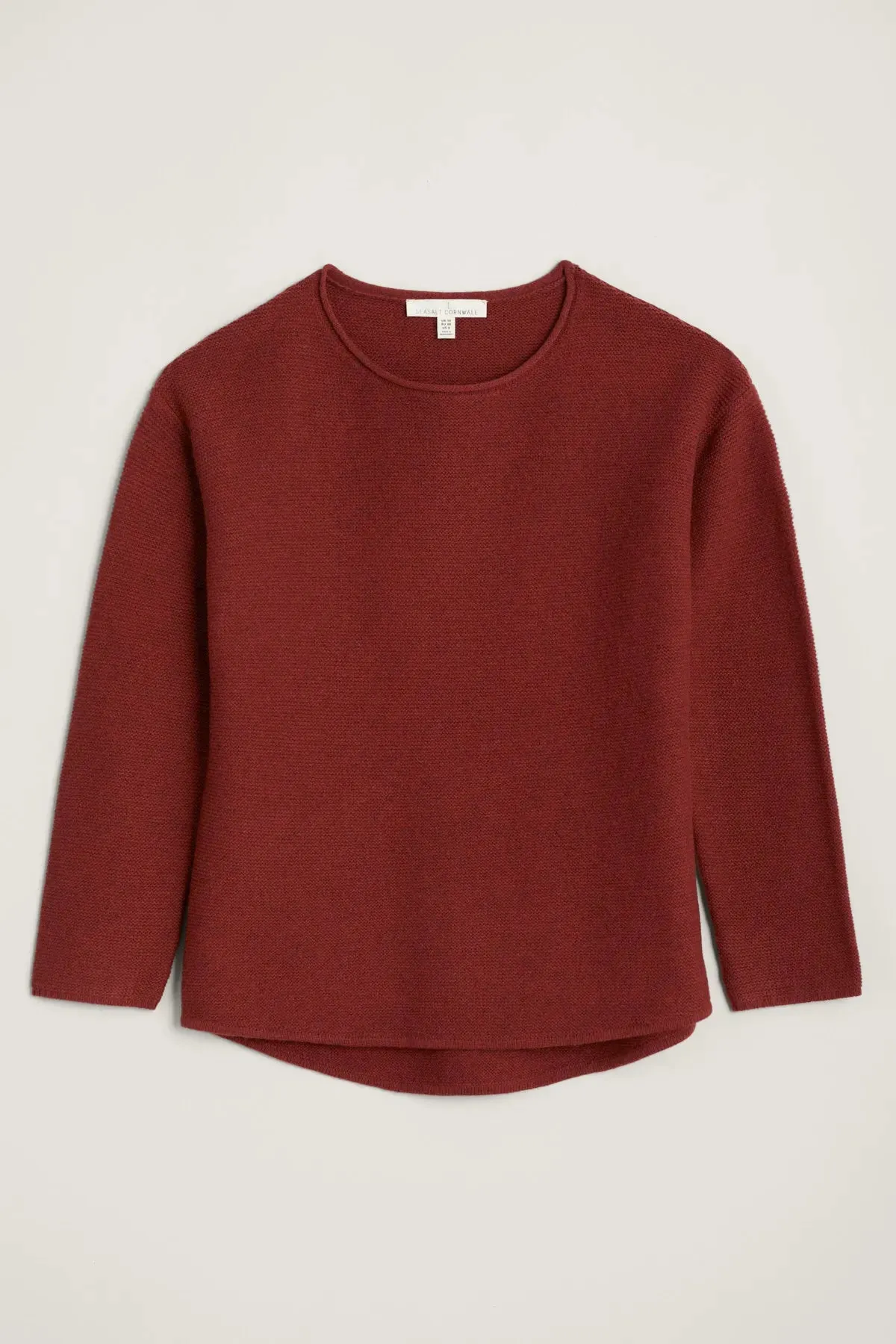 Rode trui met boothals | Seasalt Cornwall fruity jumper II burgundy