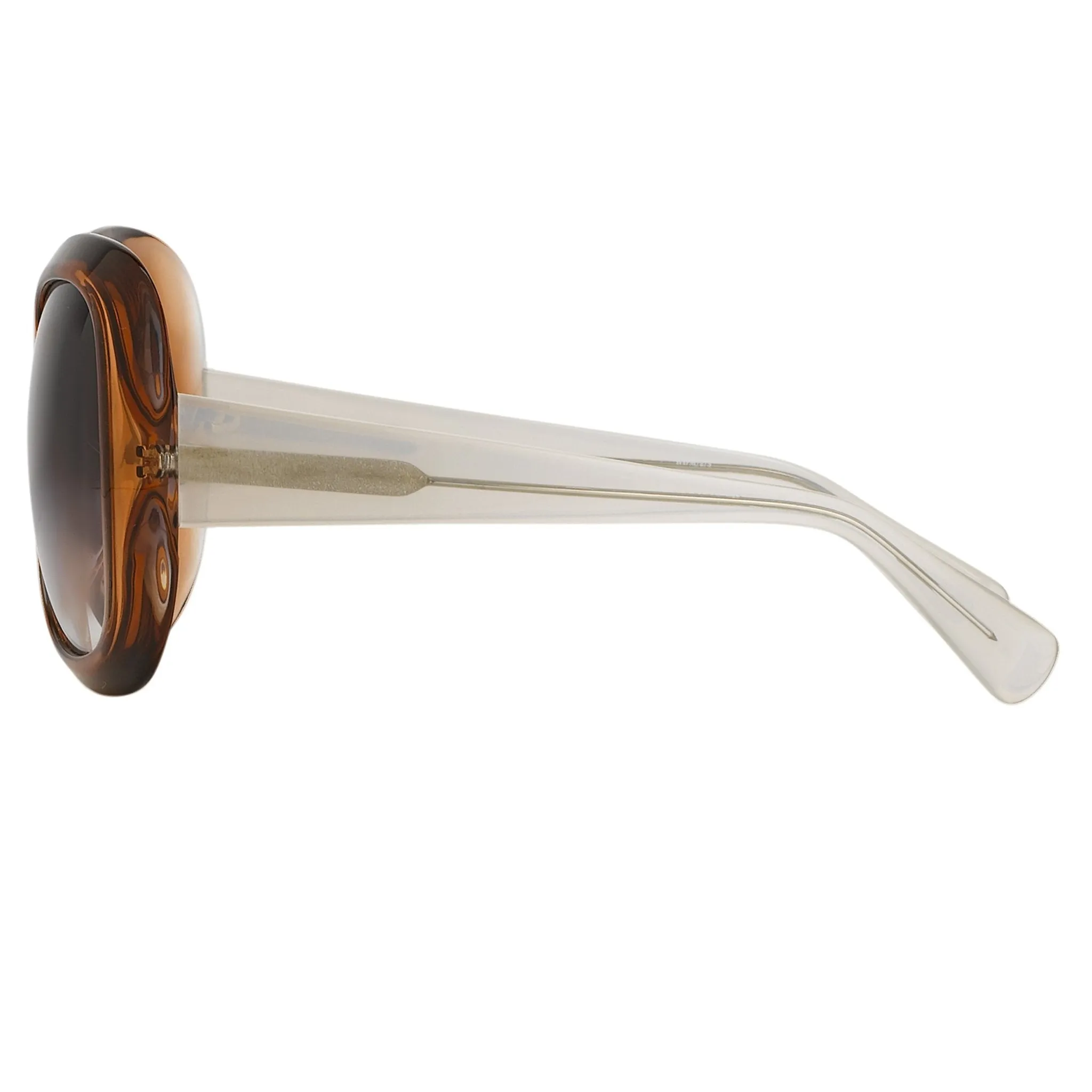 Rue De Mail Sunglasses Oversized Terracotta and Grey