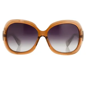 Rue De Mail Sunglasses Oversized Terracotta and Grey