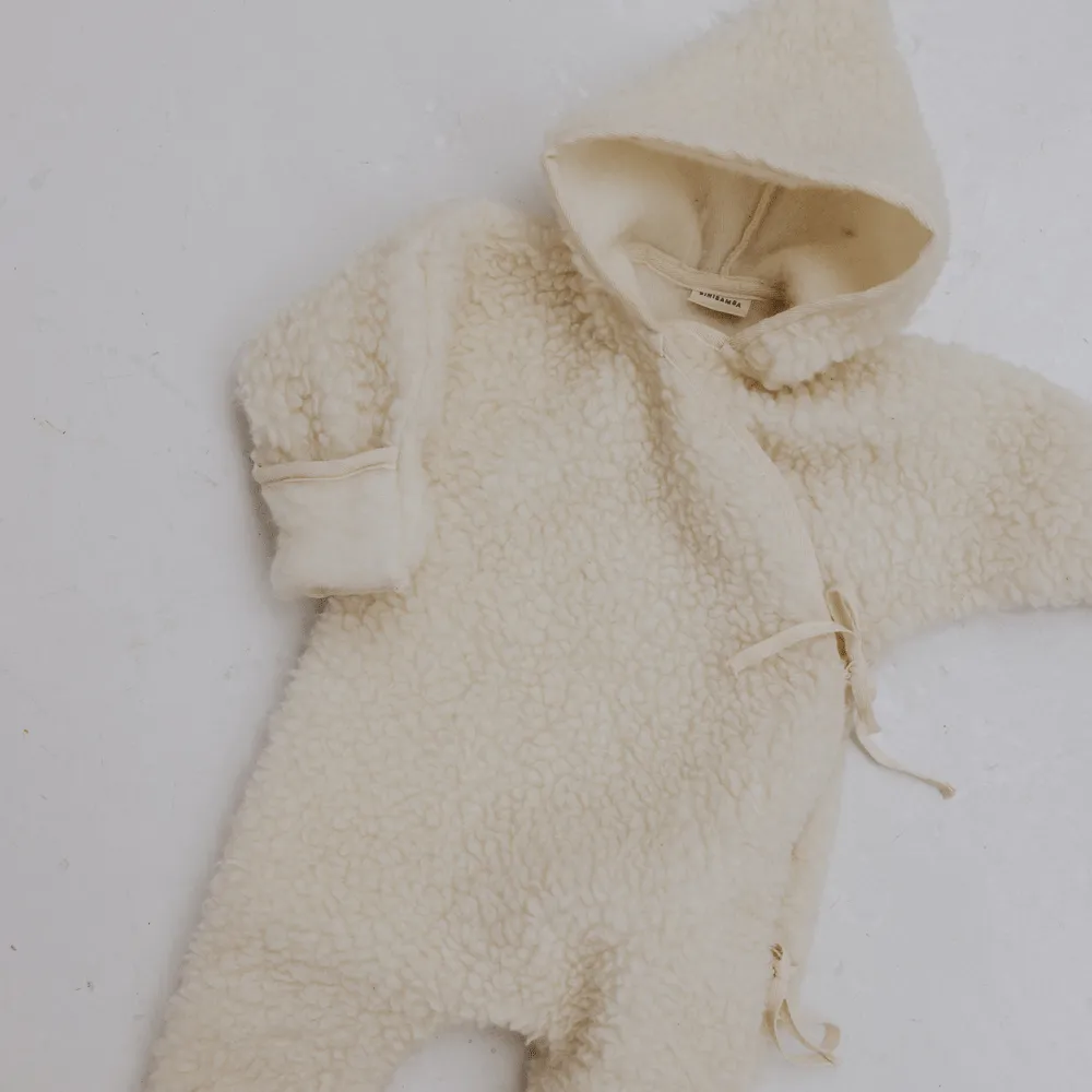 Snuggle suit - 100% Wool - Milk