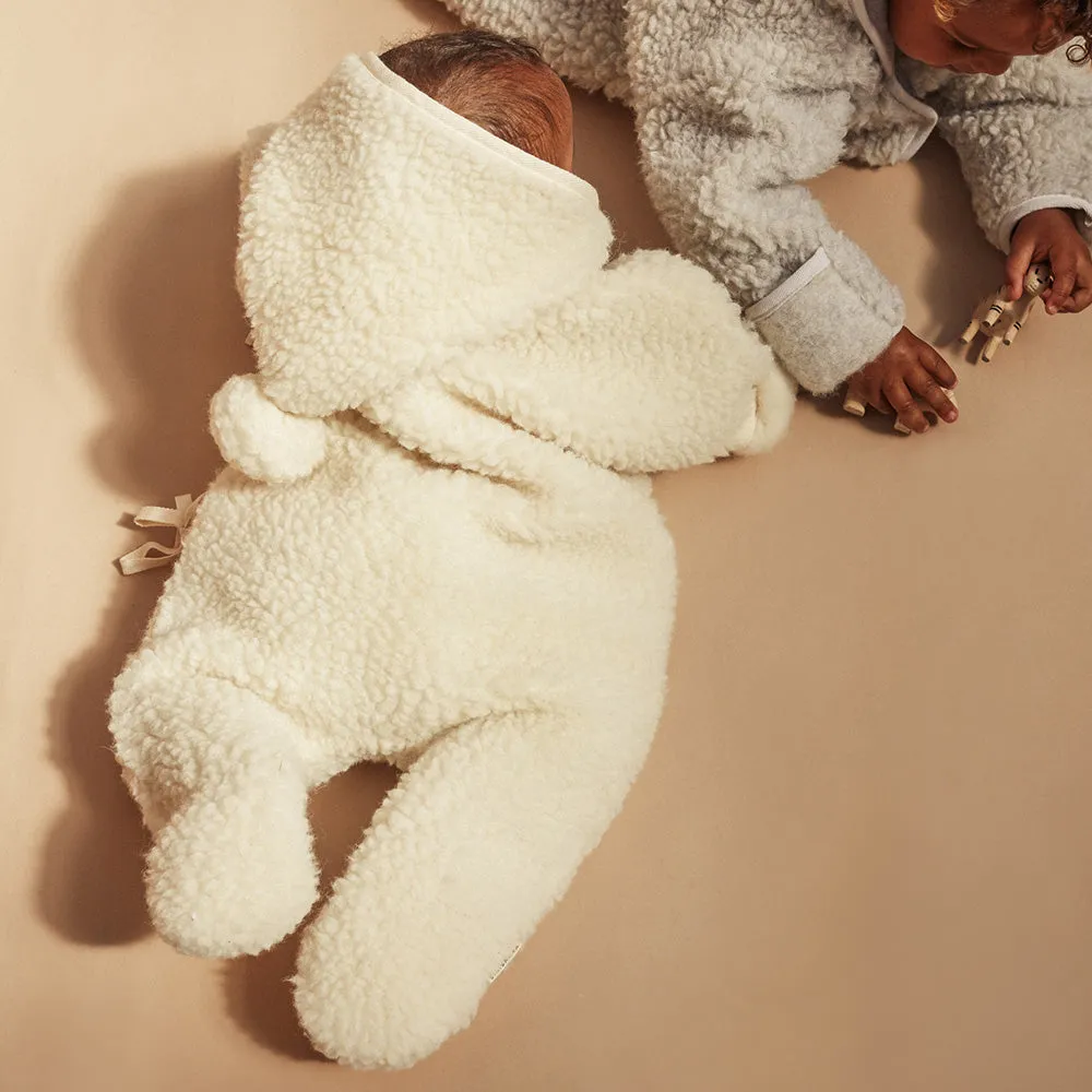 Snuggle suit - 100% Wool - Milk