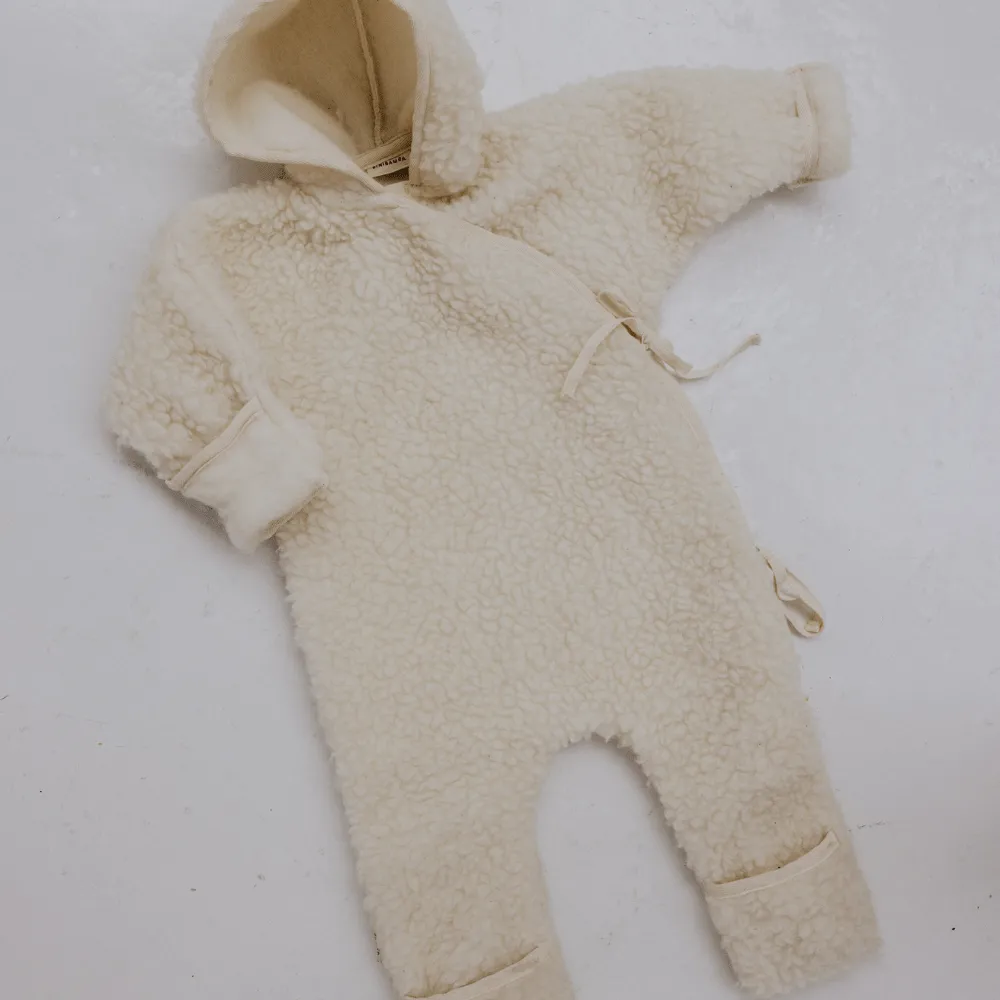 Snuggle suit - 100% Wool - Milk