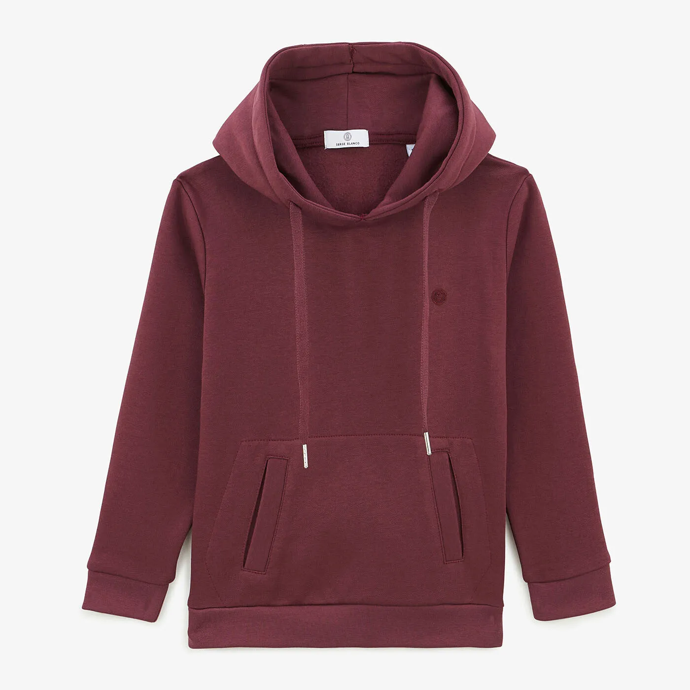 Sweat à capuche Junior en molleton brossé rouge bordeaux