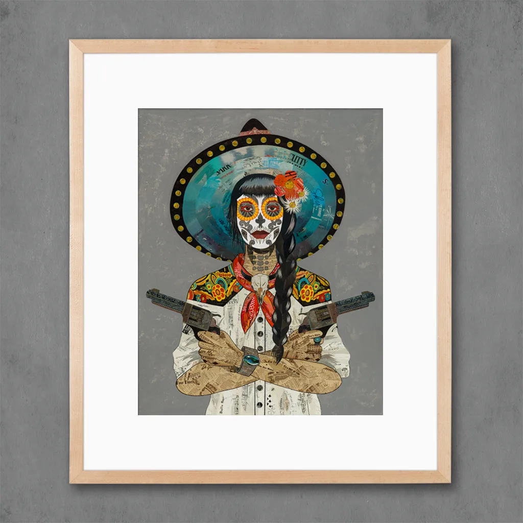 VAQUERA SUDOESTE (BLANCO)  limited edition paper print