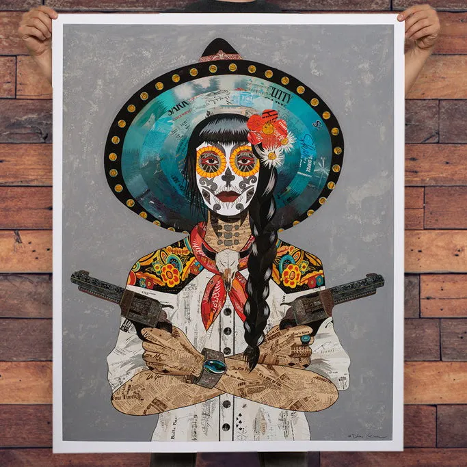 VAQUERA SUDOESTE (BLANCO)  limited edition paper print